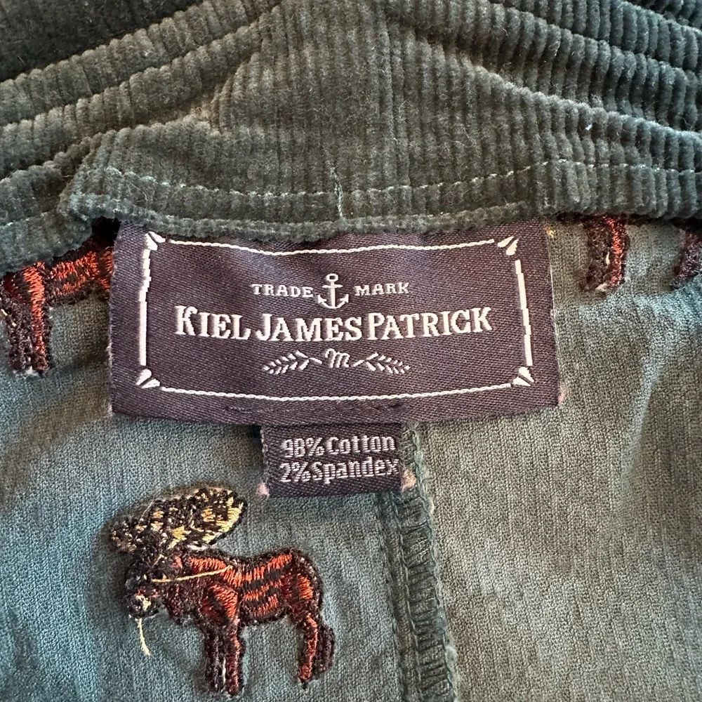 Kiel James Patrick "The Great Moose" Corduroy Overall Jumper Green Size Small - Picture 4 of 7
